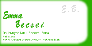 emma becsei business card